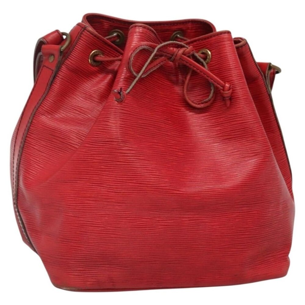 Authentic LOUIS VUITTON Epi Petit Noe Shoulder Bag Red M44107 LV